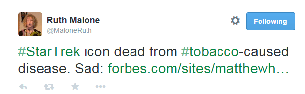 Ruth Malone callous tweet