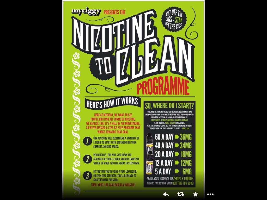 “Nicotine to Clean” Program Poster