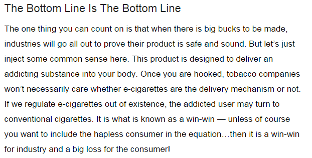 The bottom line is…