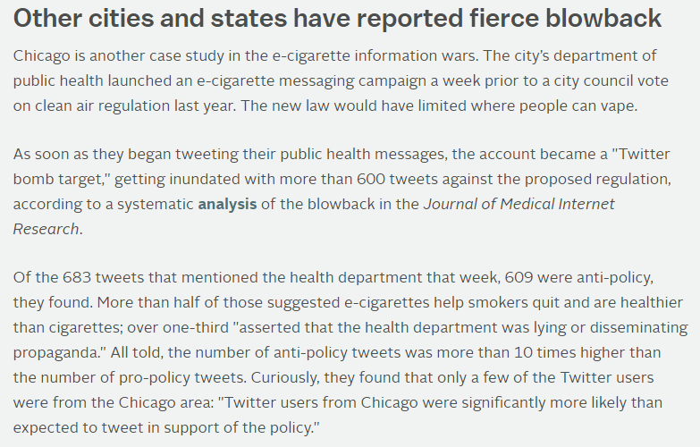 Vox article excerpt on ‘fierce’ blowback