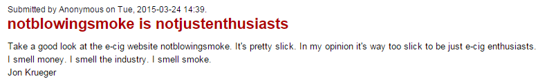Comment from Jon Krueger