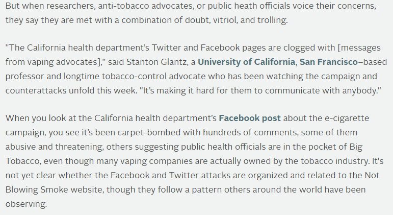 Vox article screenshot excerpt on ’trolling’
