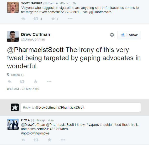 Screenshot of tweet thread