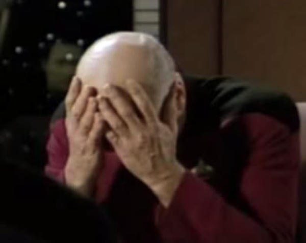 Double facepalm meme