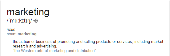 The Google definition of marketing