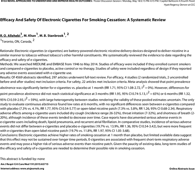 Smoking cessation