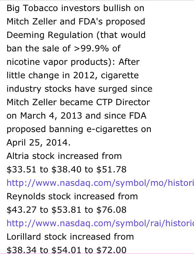 Stock prices go up…