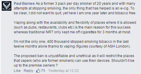 Facebook post