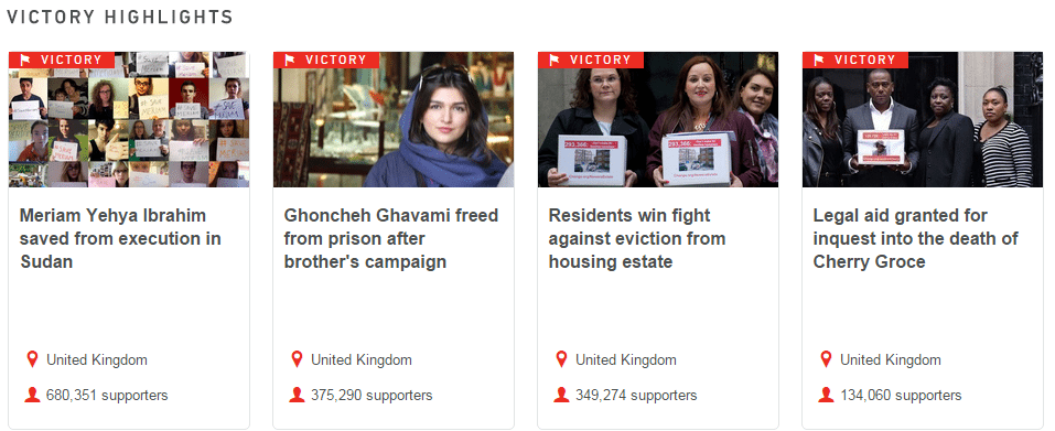 Change.org ‘victories’