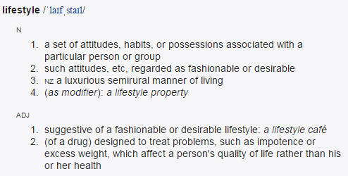 Definition of lifestyle