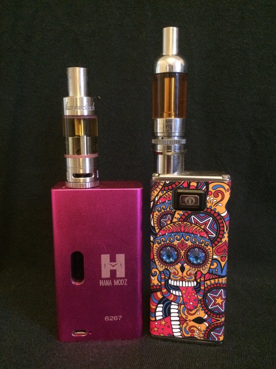 A picture of some e-cigarette mods