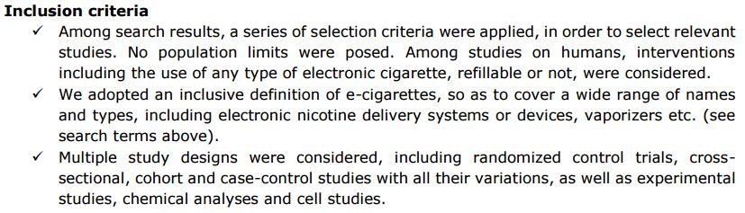Inclusion criteria